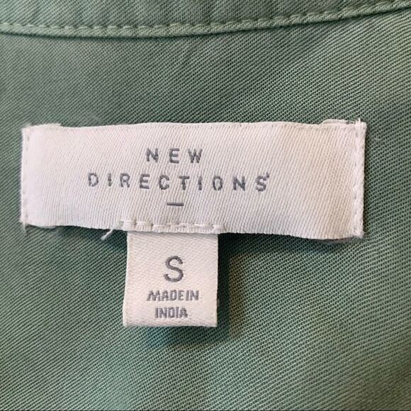 New Directions Women's Boyfriend Shirt Dress - Light olive green - Picture 8 of 10